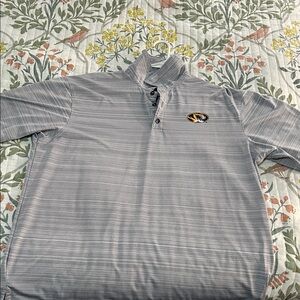 Mizzou Champion Light Gray Polo Shirt